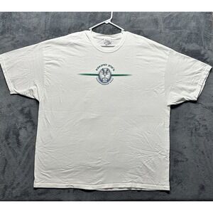 Vintage Eskimo Joe's Golf Shirt Men's 2XL White Graphic Print Island Golf Tee